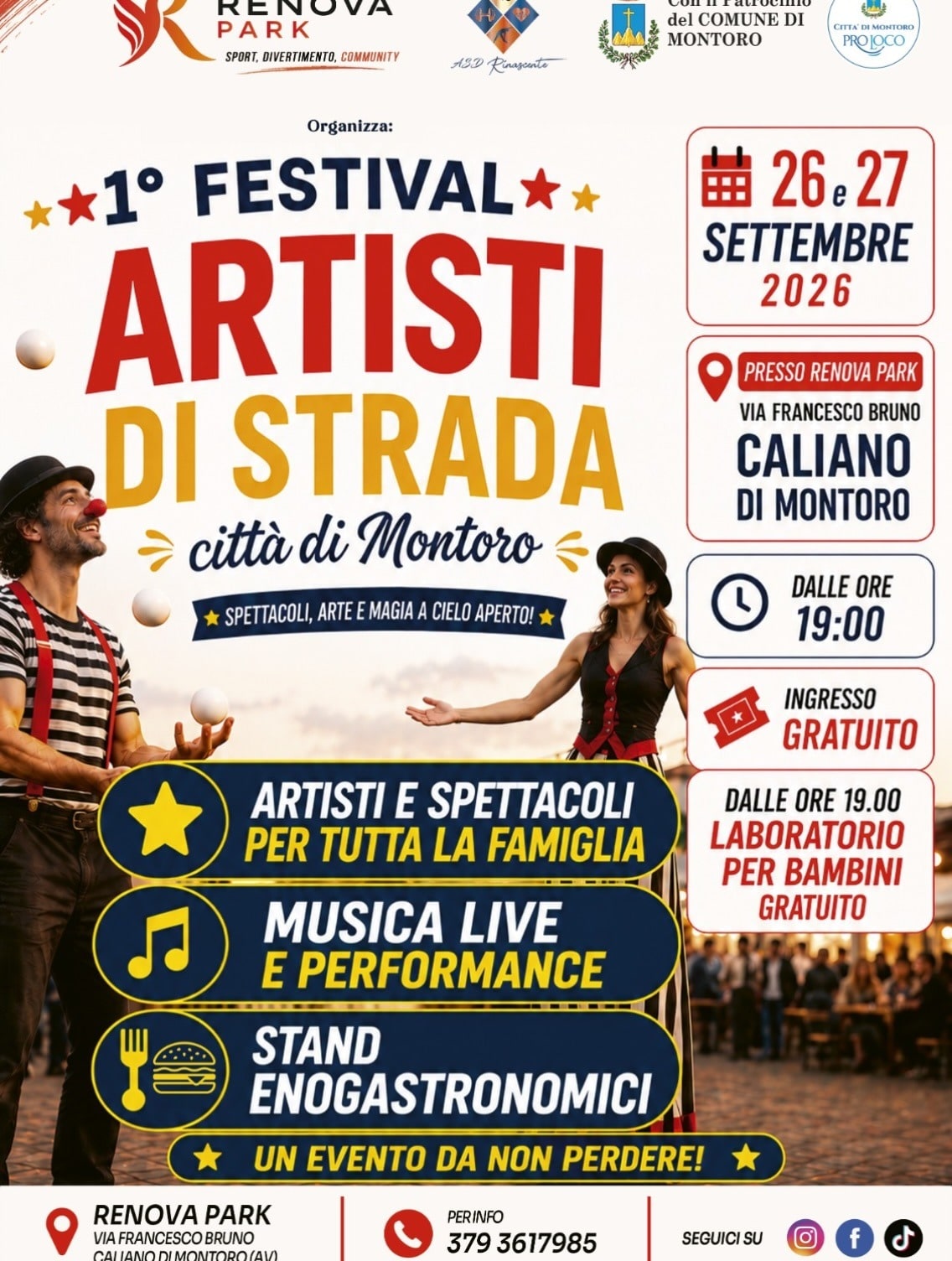 Locandina di 1° Festival Artisti di Strada Città di Montoro