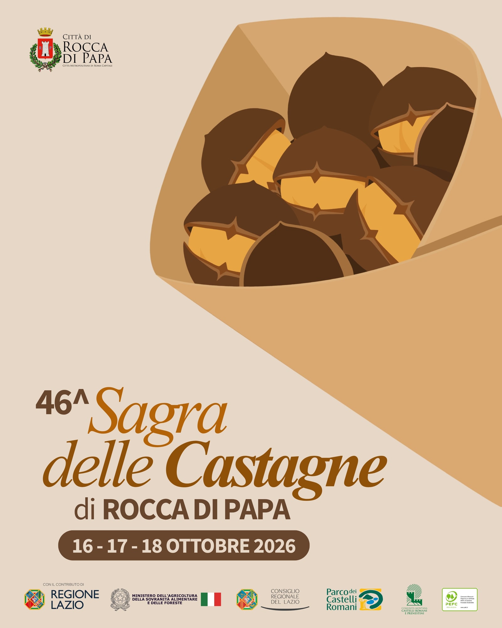 Locandina di 46^ Sagra delle Castagne di ROCCA DI PAPA