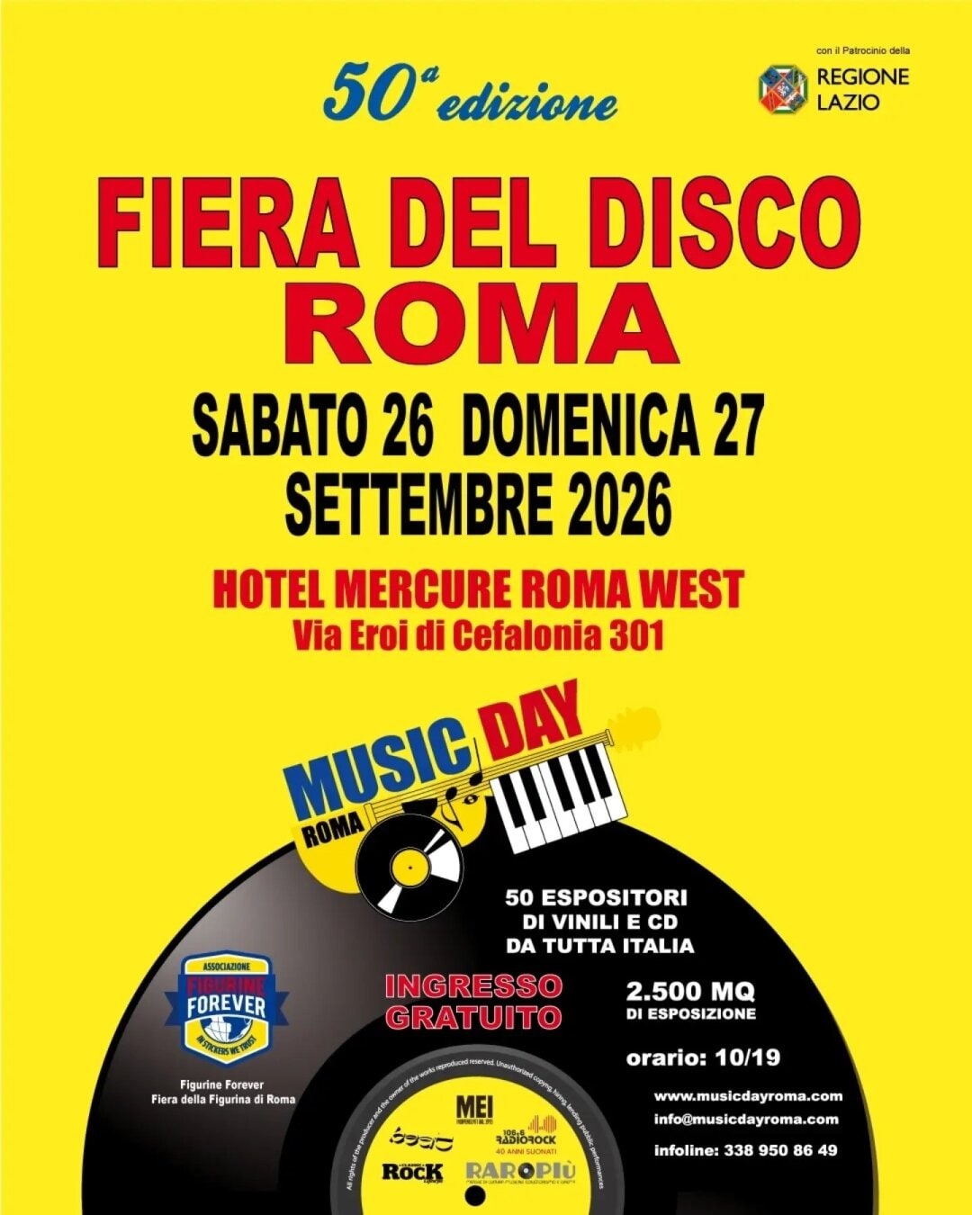 Locandina di 50ª edizione FIERA DEL DISCO ROMA