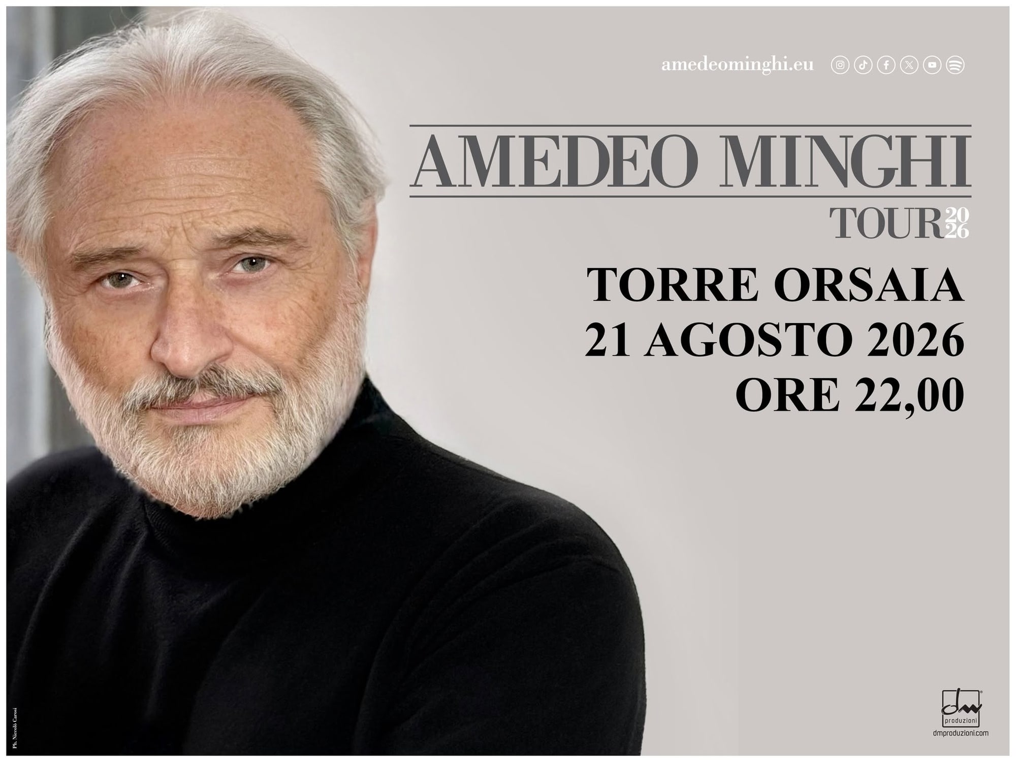 Locandina di AMEDEO MINGHI TOUR 2026