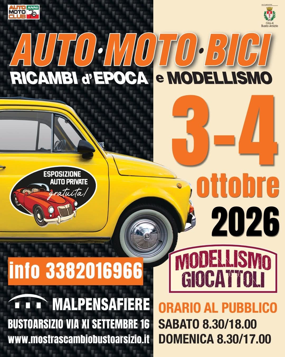 Locandina di AUTO MOTO BICI RICAMBI d'EPOCA e MODELLISMO