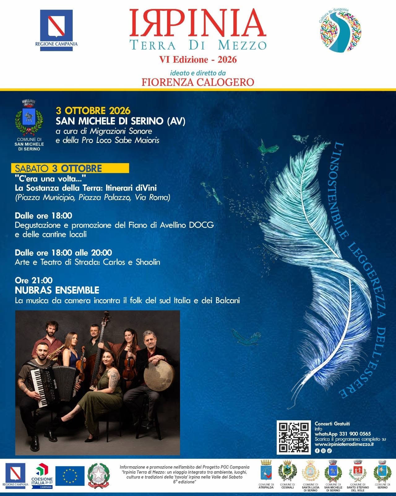 Locandina di Degustazione e promozione del Fiano di Avellino DOCG e delle cantine locali