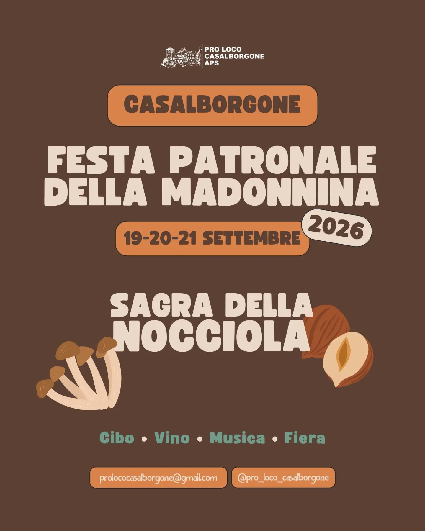 Locandina di FESTA PATRONALE DELLA MADONNINA - SAGRA DELLA NOCCIOLA