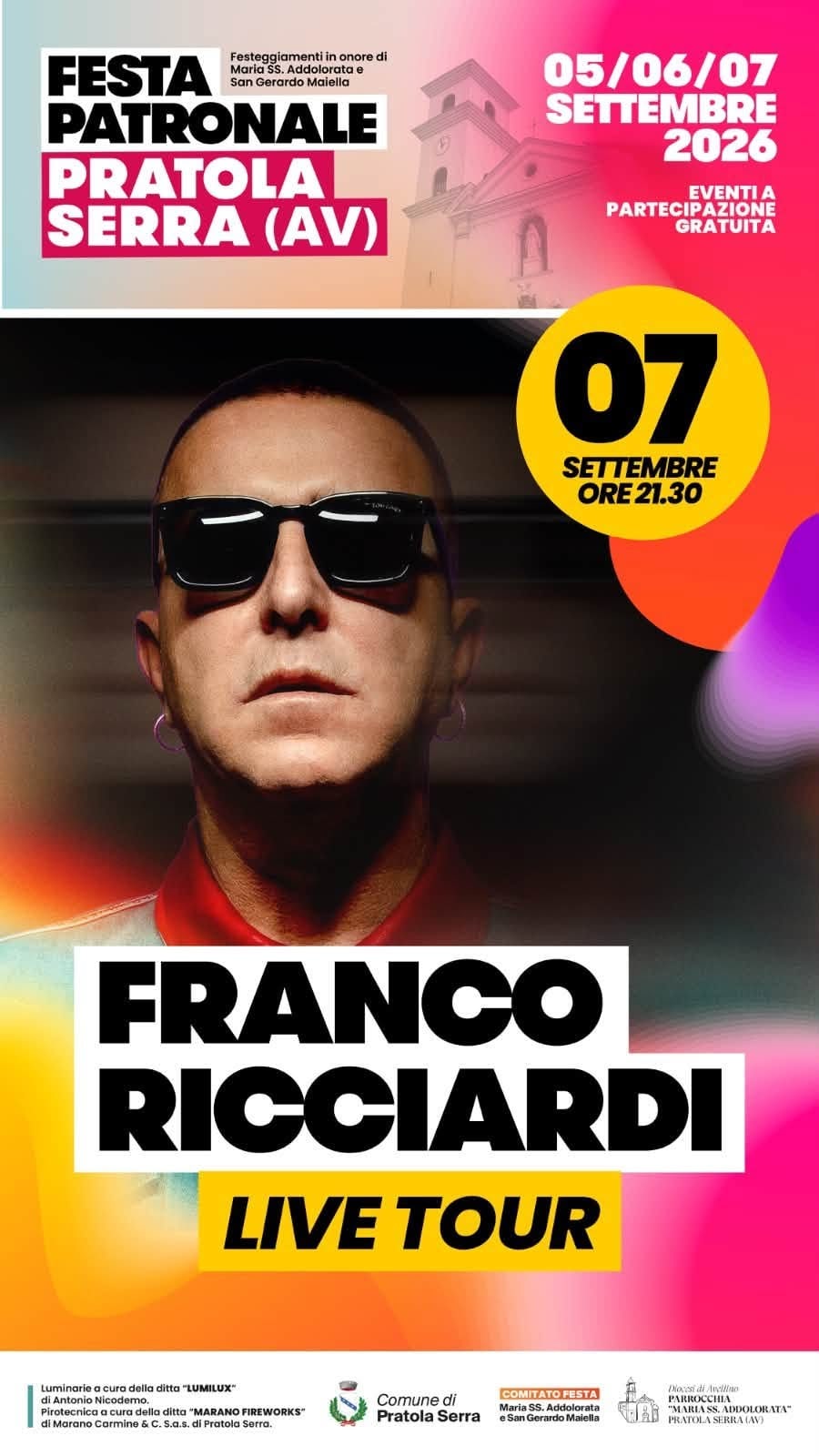 Locandina di Festa Patronale - Franco Ricciardi Live Tour