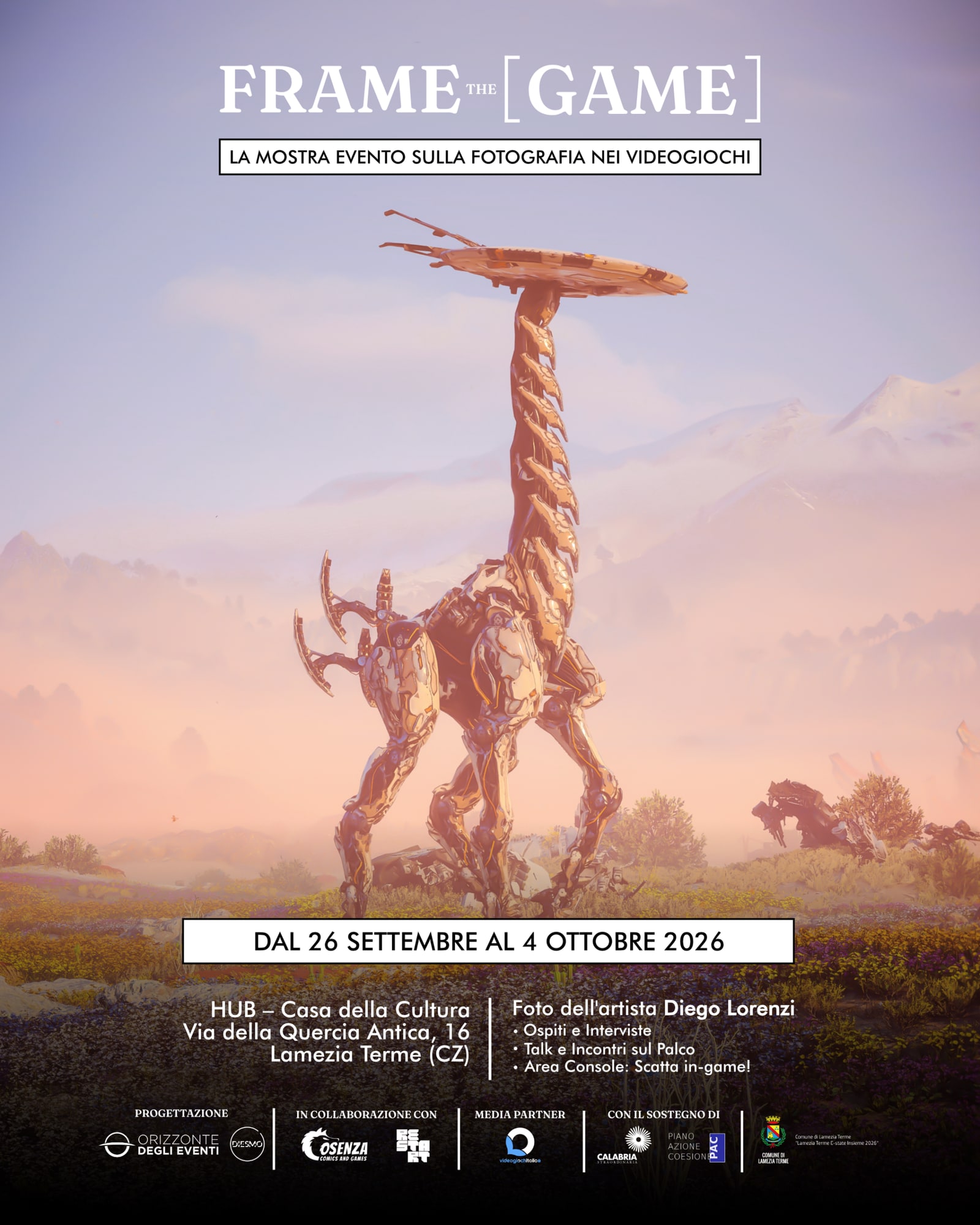 Locandina di FRAME THE GAME - LA MOSTRA EVENTO SULLA FOTOGRAFIA NEI VIDEOGIOCHI