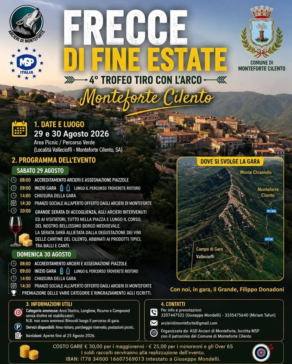 Locandina di FRECCE DI FINE ESTATE - 4° TROFEO TIRO CON L'ARCO