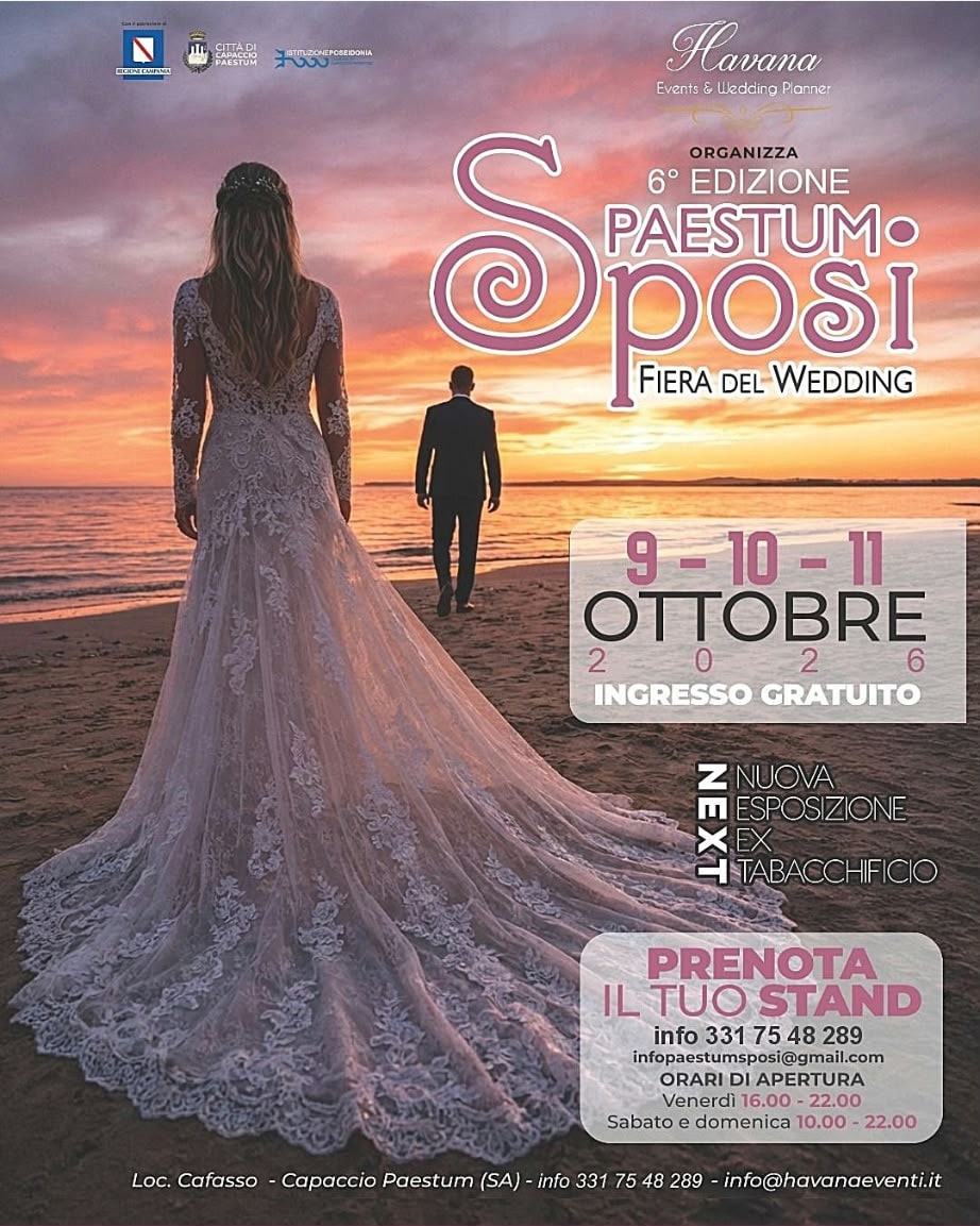 Locandina di PAESTUM SPOSI - 6° EDIZIONE FIERA DEL WEDDING