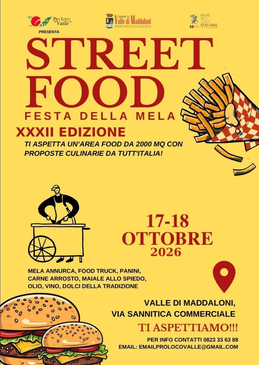 Locandina di STREET FOOD FESTA DELLA MELA XXXII EDIZIONE