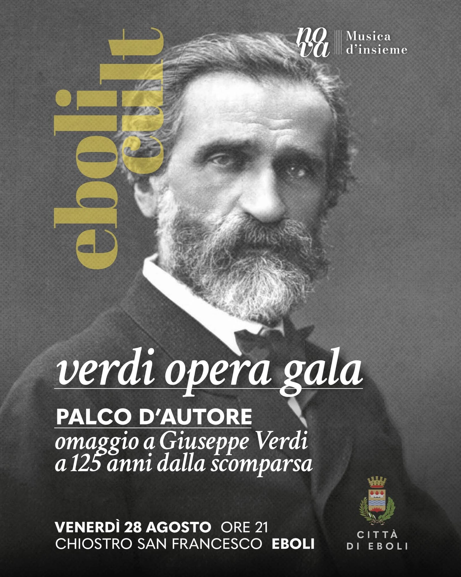 Locandina di Verdi opera gala - PALCO D'AUTORE omaggio a Giuseppe Verdi a 125 anni dalla scomparsa
