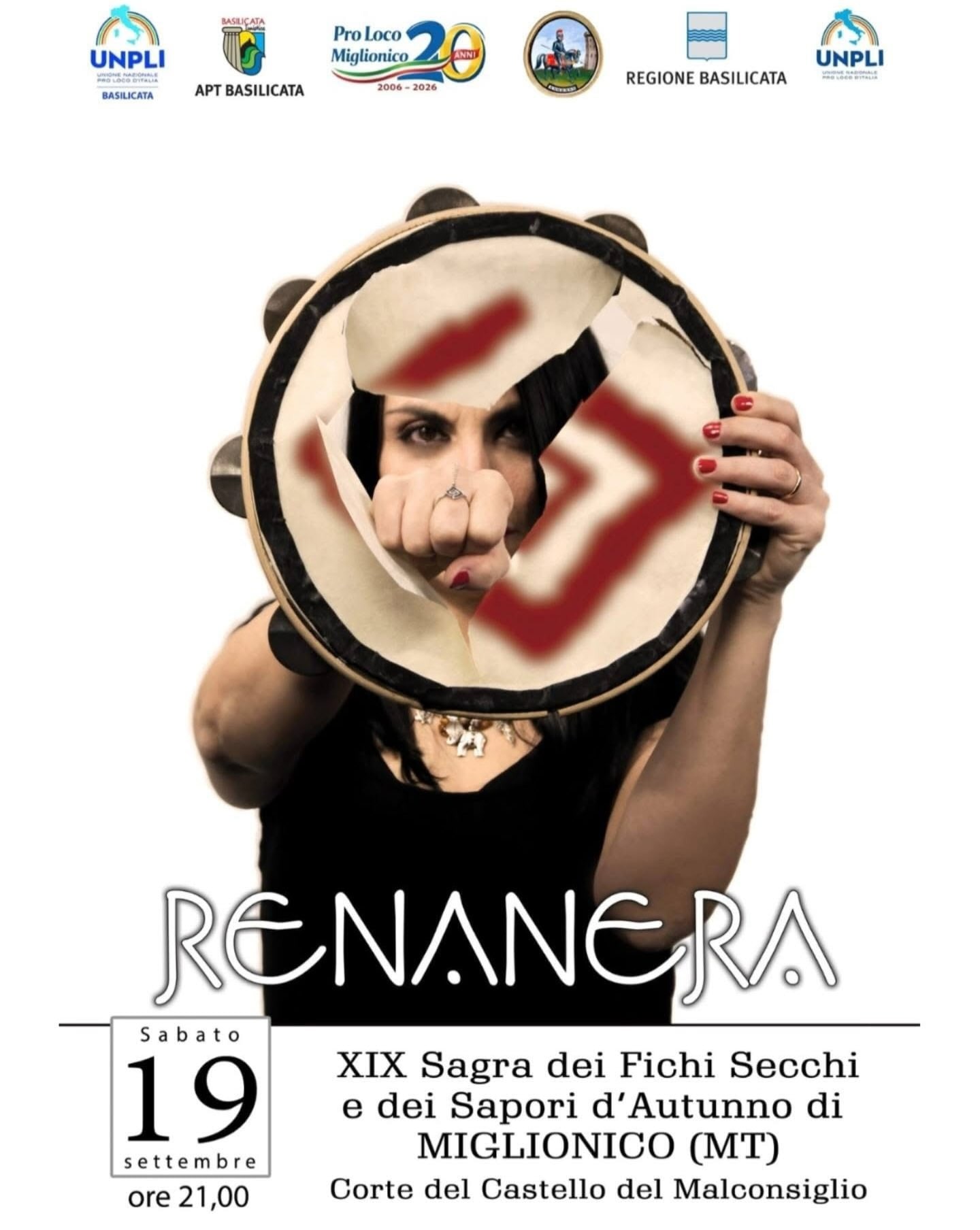 Locandina di Concerto dei Renanera - XIX Sagra dei Fichi Secchi e dei Sapori d'Autunno di Miglionico
