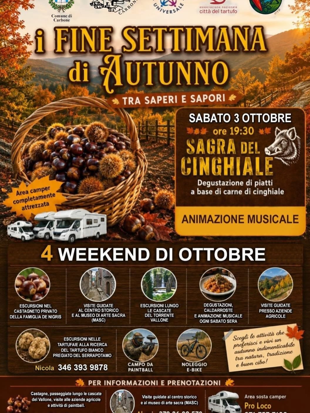 Locandina di I FINE SETTIMANA DI AUTUNNO - TRA SAPERI E SAPORI
